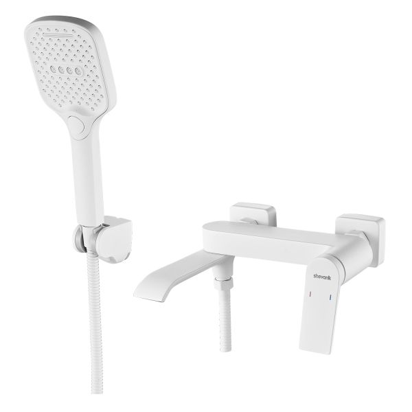 Смеситель для ванны Shevanik S4102C, белый