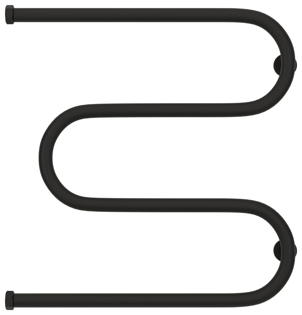 Полотенцесушитель водяной "М-обр.+" 600х600 Н. Г. 1" (МУАР Темный Титан)