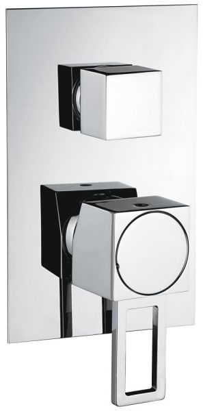 Emmevi Gea, однорычажный встраиваемый смеситель для душа, ручка со стержнем, с дивертером на 3 выхода, цвет хром