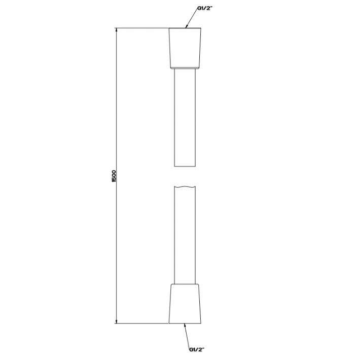 Gessi Ingranaggio Шланг Darkflex, длина 1,50 м, цвет: хром