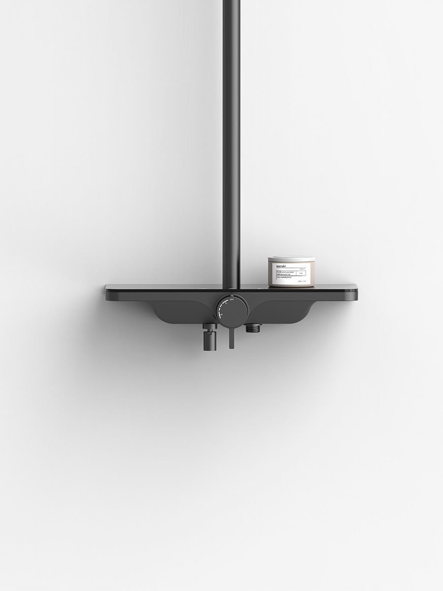 AQM 8002B Душевая система для душа со смесителем,  Черный AQM 8002B Душевая система для душа со смесителем,  Черный