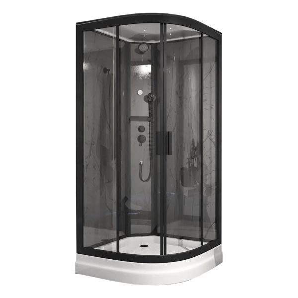 Душевая кабина Timo Premium ILMA Black ILMA901B, 100x100x222