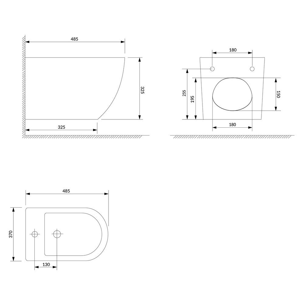 Биде подвесное OMNIRES OTTAWA OTTAWABIBP