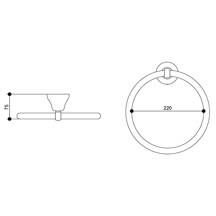 Bongio Axel Полотенцедержатель-кольцо, 220х75 мм, цвет хром Bongio Axel Полотенцедержатель-кольцо, 220х75 мм, цвет хром