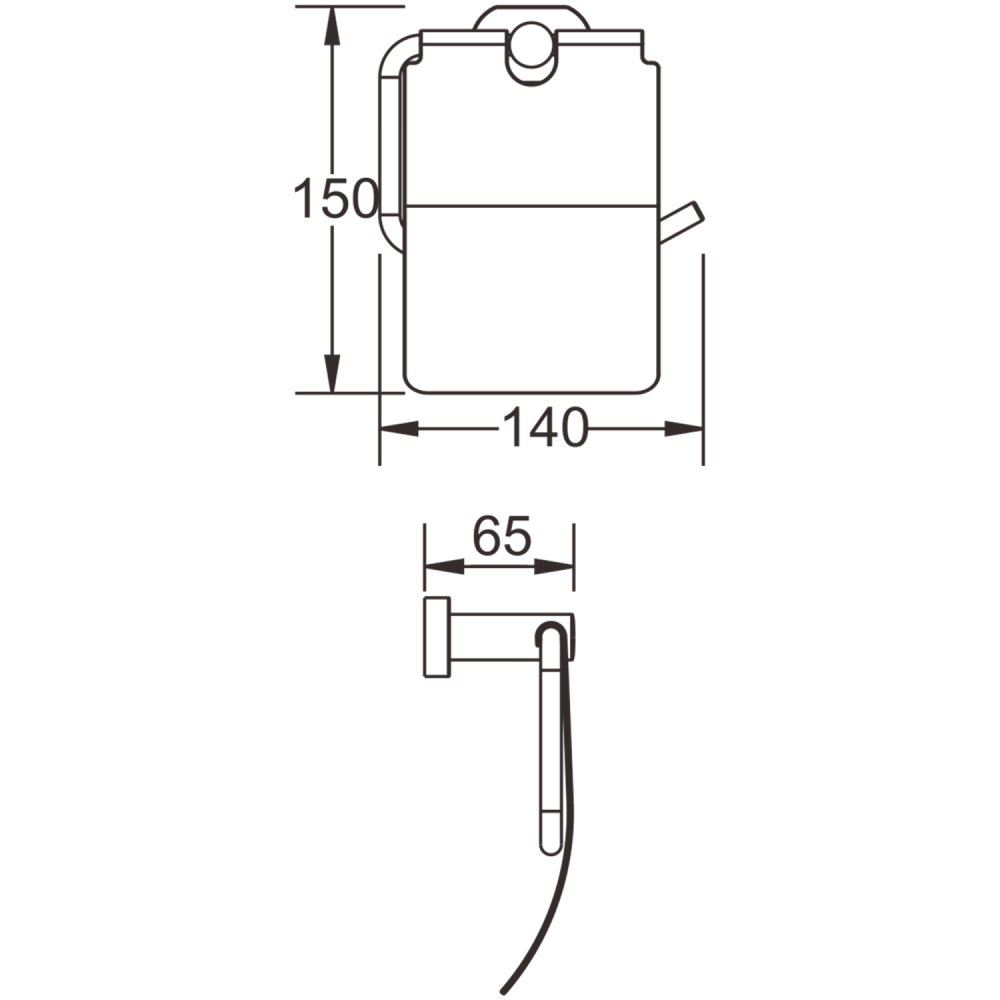 Держатель для туалетной бумаги BELZ B90103, черный, артикул B90103
