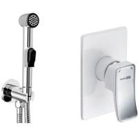 Гигиенический душ со смесителем WasserKRAFT Aller A010657WHITE Хром Белый