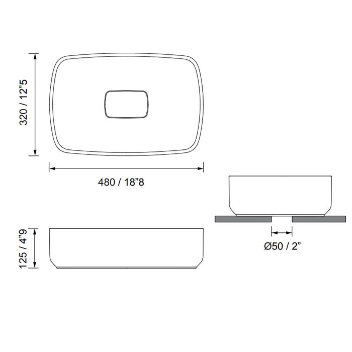 MOMA NINFEA1 Раковина 480х320 мм., для установки на столешницу, с донным клапаном, цвет белый матовый MOMA NINFEA1 Раковина 480х320 мм., для установки на столешницу, с донным клапаном, цвет белый матовый