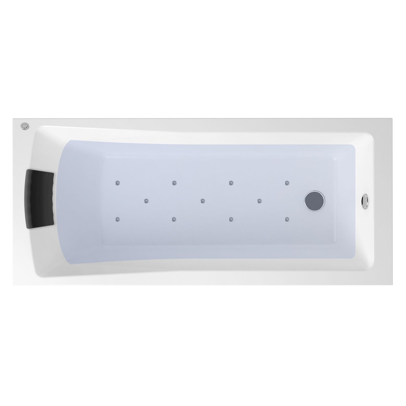 Аэромассажный комплект 4 в 1 Lavinia Boho One 362010A0, акриловая ванна 140x70 см, каркас с монтажным набором, подголовник, аэромассаж