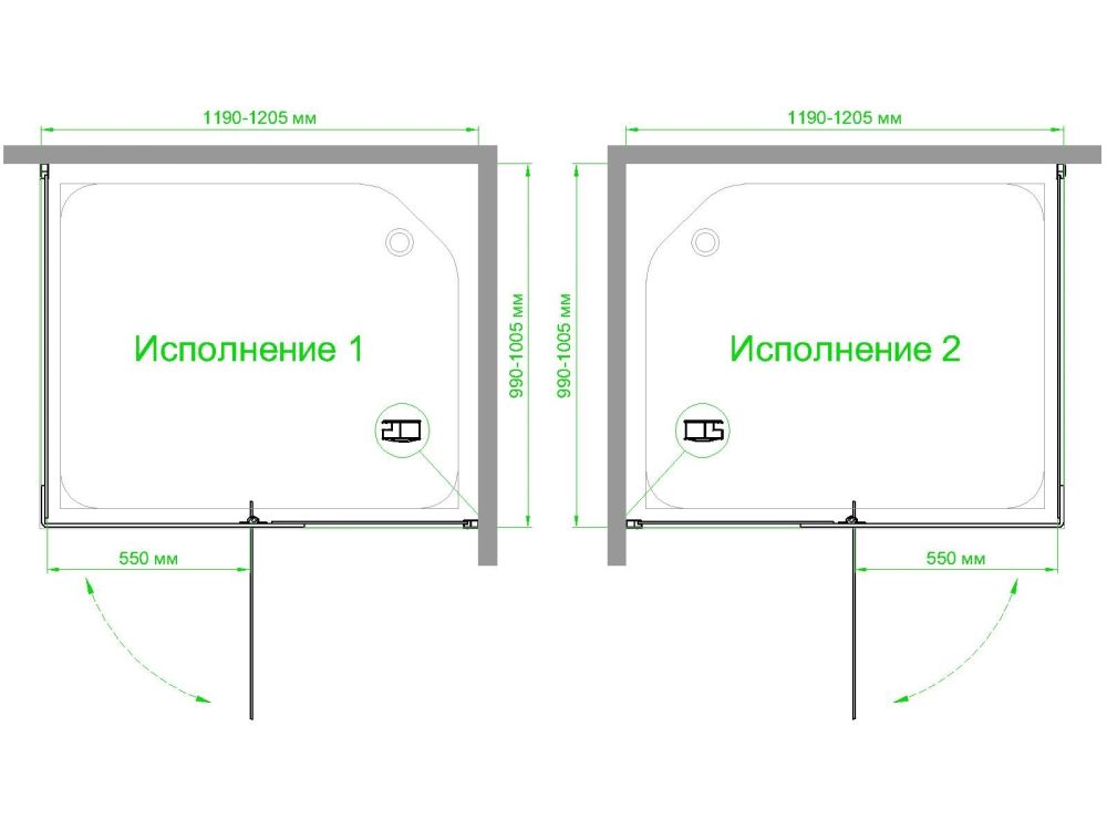 Душевой уголок Royal Bath  RB  HPVD-C-CH 120х100х200 (матовое), артикул RB1120HPVD-C-CH