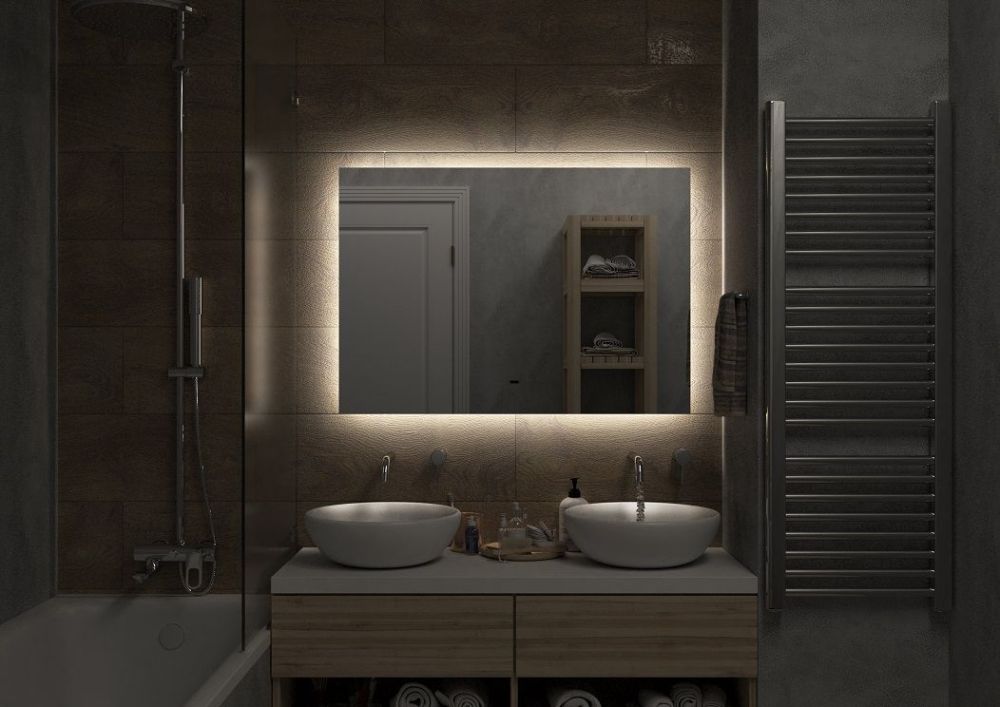 Зеркало с подсветкой "Perugia 1000x800" AM-Per-1000-800-DS-F, артикул AM-Per-1000-800-DS-F