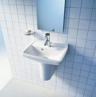 Duravit  Starck III Раковина подвесная узкая  650х370 мм. с переливом, с 1 отв под смеситель, цвет белый