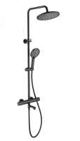 Душевая система с термостатом WONZON & WOGHAND, Черный матовый (WW-B3069-MB)