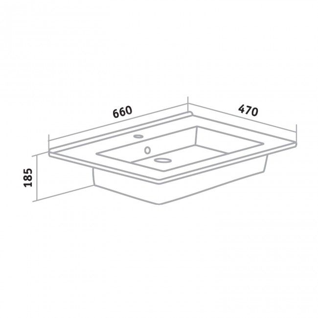 УМЫВАЛЬНИК RUNO мебельный Kirovit Оскар 65 (00-00001021), артикул 00-00001021