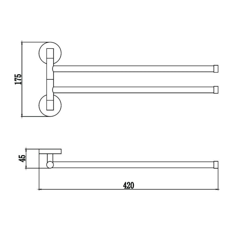Полотенцедержатель Savol S-008702, хром