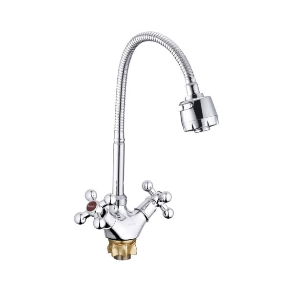 Смеситель для кухни с гибким изливом и режимом "душ" G.Lauf QTZ4-E856, хром