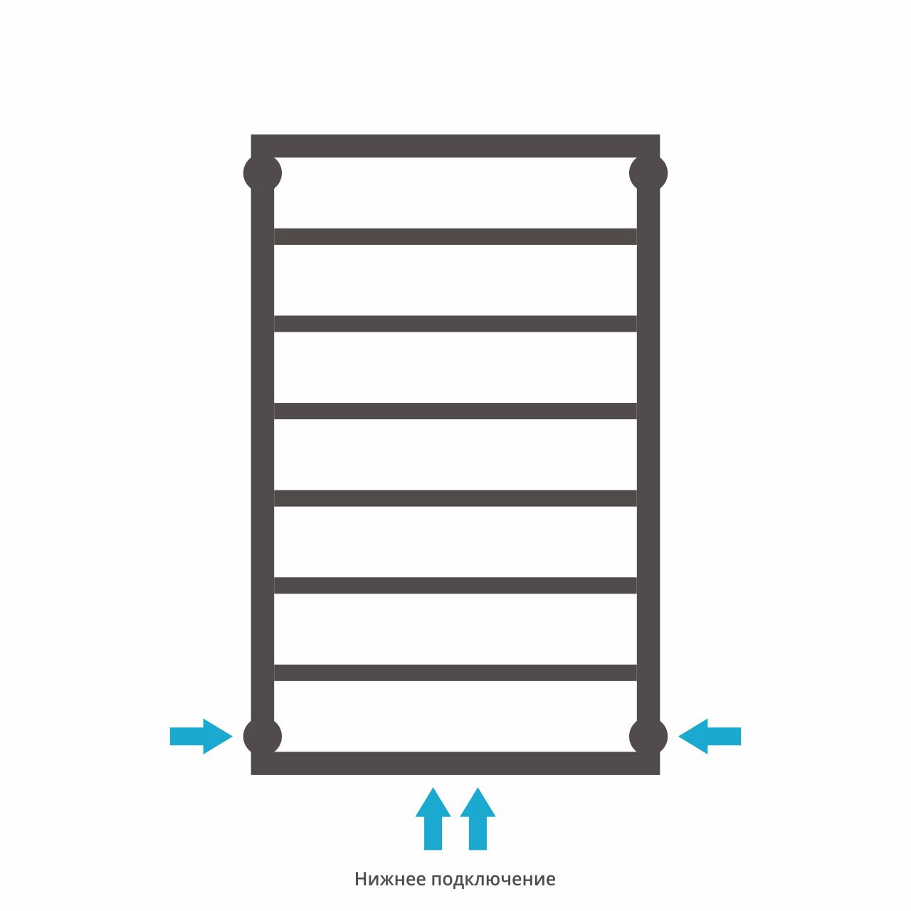 Полотенцесушитель водяной КАНЦЛЕР 800х500 (Матовое ЗОЛОТО)