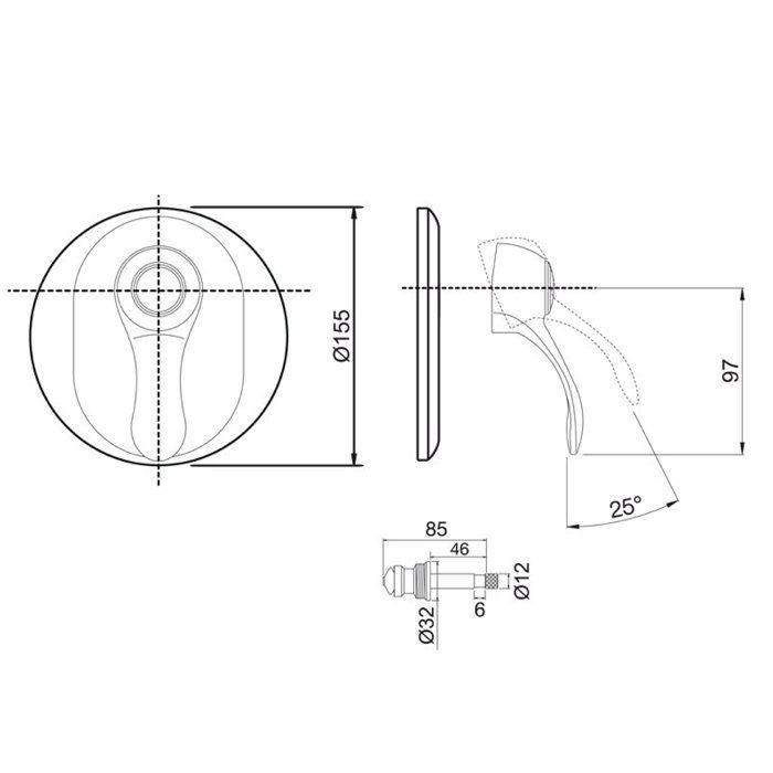 FIMA|Carlo Frattini Lamp Смеситель для душа встроенный, с переключателем на 2 источника, цвет хром FIMA|Carlo Frattini Lamp Смеситель для душа встроенный, с переключателем на 2 источника, цвет хром