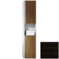 Шкаф пенал SanVit Контур 32 pkontur с фактурой под дерево вертикальные ручки подвесной Черное дерево