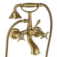 KORONA Смеситель для ванны внешний изогнутый, бронза