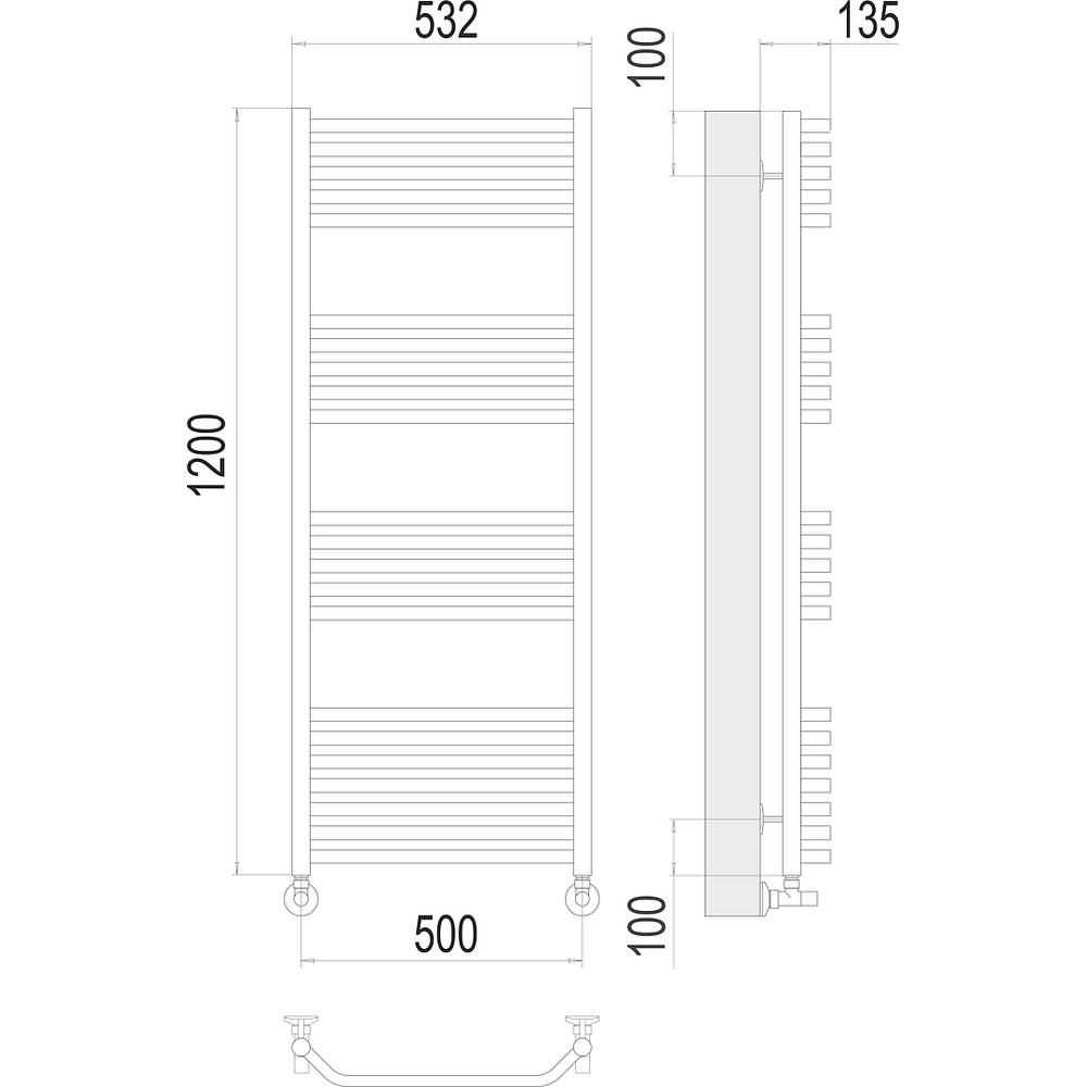 Полотенцесушитель водяной Terminus Виктория П22 50х120