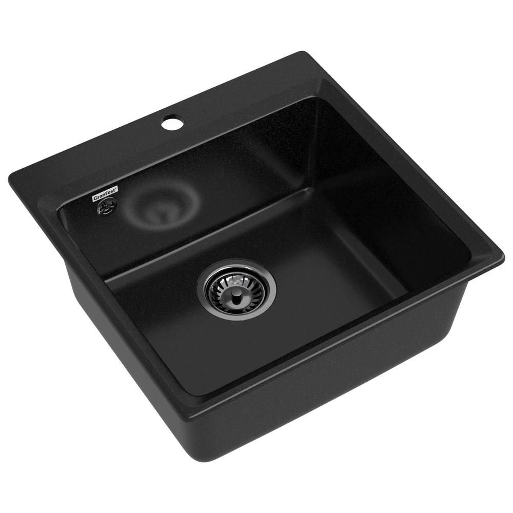 Кухонная мойка GranFest LEVEL 510, черный, артикул LV-510 черный