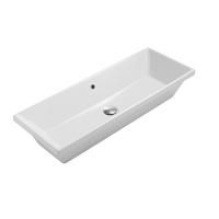 GLOBO Stockholm Раковина встраив. на столешницу сверху 90*34см h 17.5 см, без отв. под смеситель, цвет белый GLOBO Stockholm Раковина встраив. на столешницу сверху 90*34см h 17.5 см, без отв. под смеситель, цвет белый