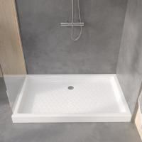 Душевой поддон прямоугольный керамический RGW CR Белый (Глубина 75) (800x1400)