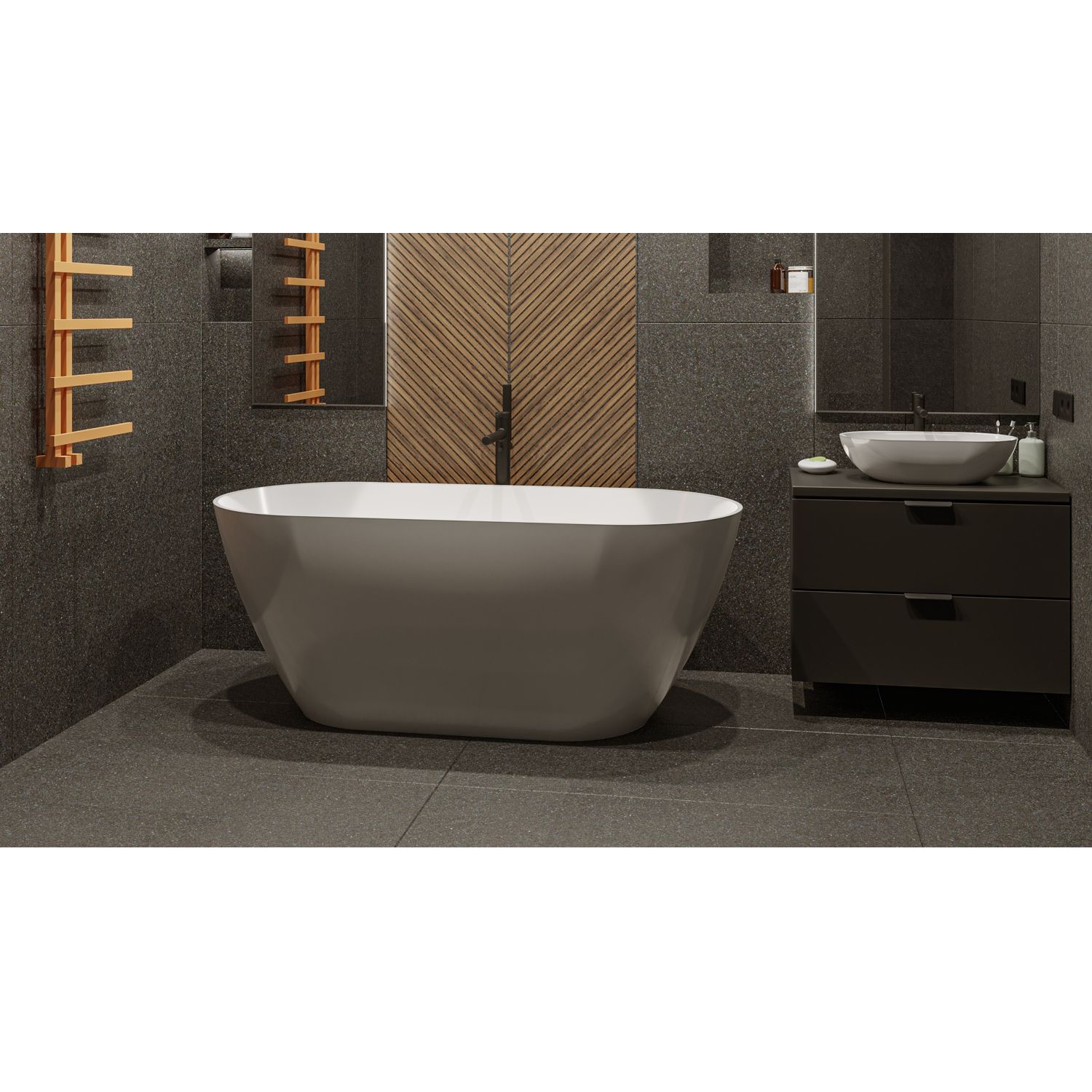 Ванна WHITECROSS Coral A 165x75 (белый глянец) иск. камень