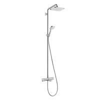 Душевая стойка, Hansgrohe, Croma E, Showerpipe , смеситель-есть, тип регулирования воды-термостатический картридж, верхний душ-есть, форма верхнего душа-прямоугольная, размер верхнего душа-280*170, регулируемый угол верхнего душа, держатель верхнего душа- Душевая стойка, Hansgrohe, Croma E, Showerpipe , смеситель-есть, тип регулирования воды-термостатический картридж, верхний душ-есть, форма верхнего душа-прямоугольная, размер верхнего душа-280*170, регулируемый угол верхнего душа, держатель верхнего душа-