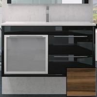 Тумба с раковиной SanVit Новелла Lux New 120 knovelp120 с фактурой под дерево подвесная Кедр