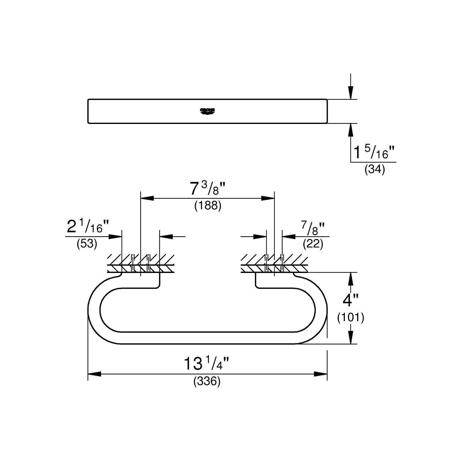 Ручка для ванной GROHE Selection, 300 мм, теплый закат глянец (41064DA0) Ручка для ванной GROHE Selection, 300 мм, теплый закат глянец (41064DA0)