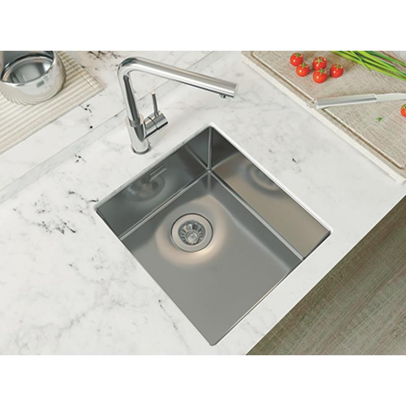 Кухонная мойка Florentina ОПТИМА-HM OHM.400.400.B.10.S.10, нержавеющая сталь, артикул OHM.400.400.B.10.S.10