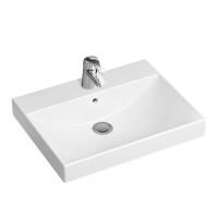 Комплект 2 в 1 Lavinia Boho Bathroom Sink 21510449, врезная фарфоровая раковина 60 см, смеситель с донным клапаном