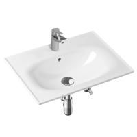 Комплект 5 в 1 Lavinia Boho Bathroom Sink 21510255, врезная фарфоровая раковина 60 см, смеситель, латунный сифон, донный клапан quick-clac, угловые вентили 2 шт.