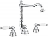 Смеситель Deco Ceramic 121643  с донным клапаном для раковины на 3 отверстия, цвет хром Смеситель Deco Ceramic 121643  с донным клапаном для раковины на 3 отверстия, цвет хром