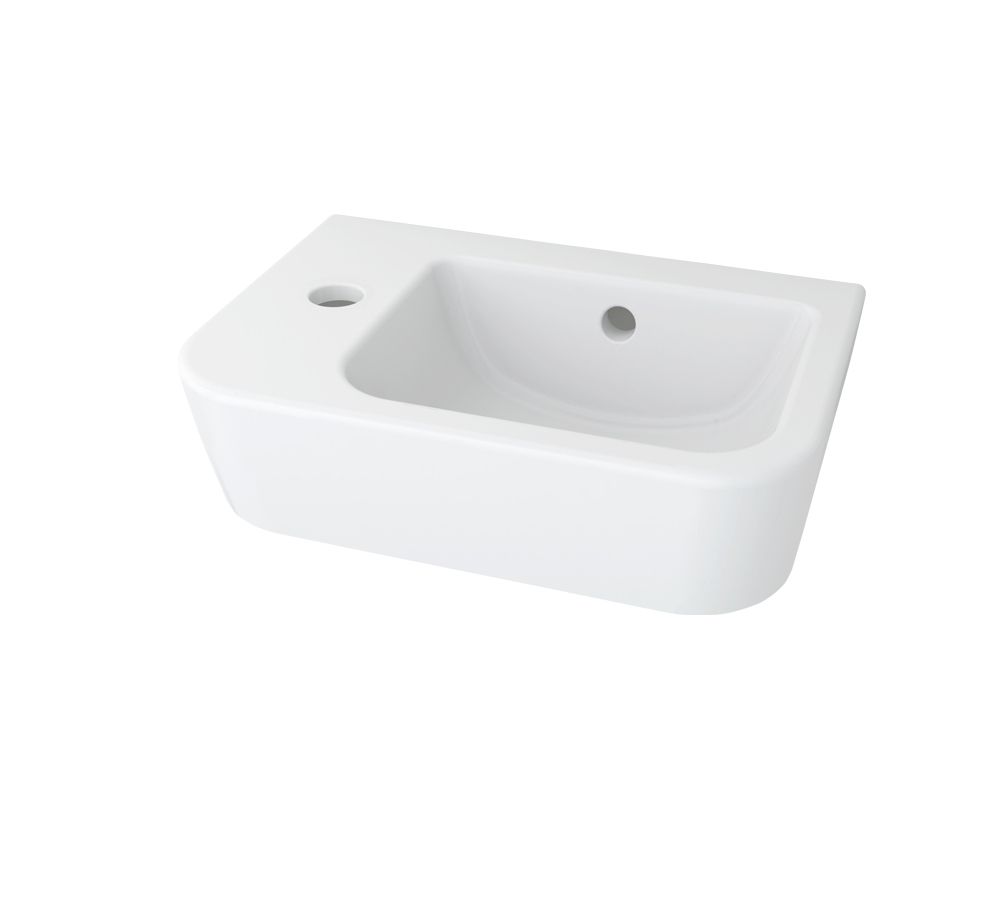 Комплект 3 в 1 Lavinia Boho One 21510470, подвесная фарфоровая раковина 37 см, смеситель, пластиковый сифон