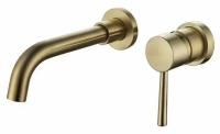 Смеситель скрытого монтажа д/умывальника gold, артикул: SM28 GLD