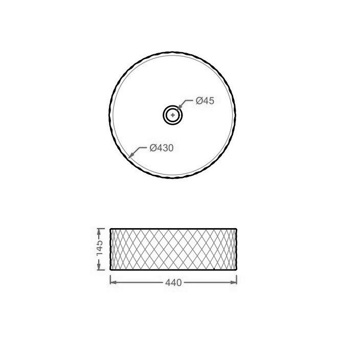 Раковина, Artceram, Rombo, ширина, мм-440, глубина, мм-145, тип установки-накладной (настольный), отверстия для смесителя-отсутствуют, без перелива, материал-керамика, без креплений, цвет-Denim