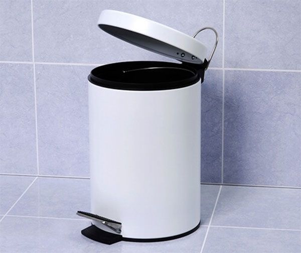 Ведро для мусора WasserKRAFT K-635W Белое Ведро для мусора WasserKRAFT K-635W Белое