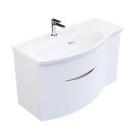 Раковина RIVA мебельная левая с крепежом 100, белая глянцевая