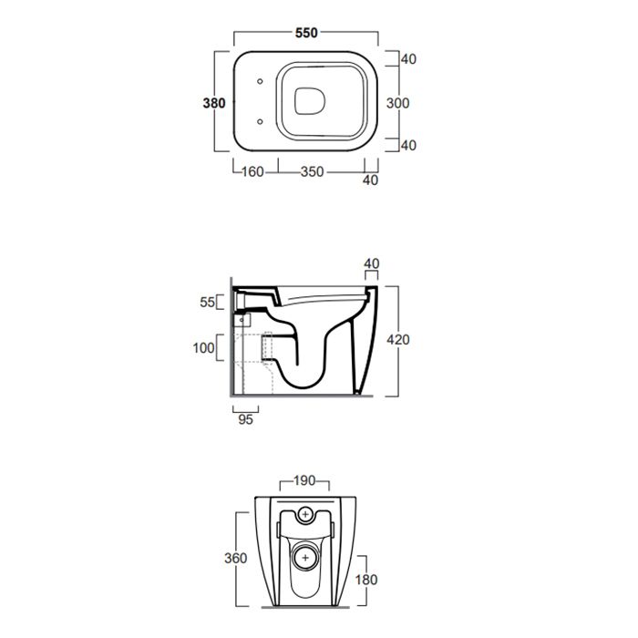 Simas Henges Унитаз напольный безободковый 38х55 см, цвет sabbia matt(без креплений F91)