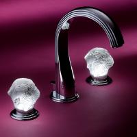 THG MOON DRAGON Смеситель для раковины на 3 отверстия, ручки с подсветкой, с донным клапаном, цвет хром