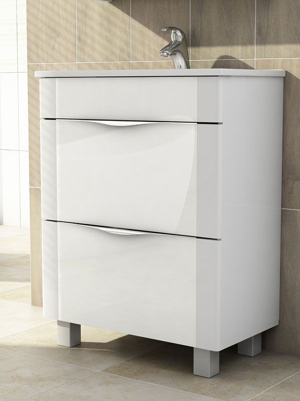 Тумба под раковину Vigo Laura 60 без фасада Белая