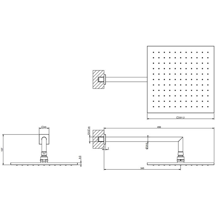 Gessi Emporio Emporio shower Душевая головка для настенного крепления, поворотная, с защитой от известкового налёта, цвет: Chrome