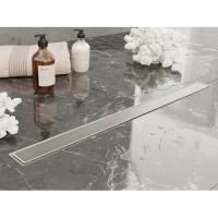 Plumberia Selection Трап душевой PS MODULAR 4x120 2устор. накладка из нерж.стали, комбинир.затвор с горизонт. выпуск Ду 50мм,40л/мин, браш.нерж.сталь