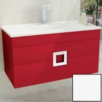 Тумба с раковиной SanVit Квадро Lux New 60 kkvadn060 в цвете Ral подвесная Белый глянец Тумба с раковиной SanVit Квадро Lux New 60 kkvadn060 в цвете Ral подвесная Белый глянец