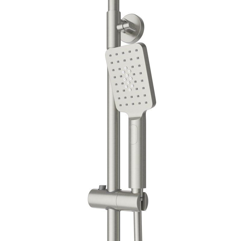 SLIDER-CVD-IN Душевая стойка со смесителем и изливом, сатин, артикул SLIDER-CVD-IN