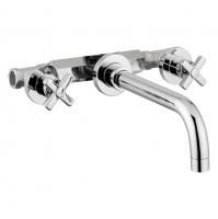 NAXOS См-ль скрытого монтажа настенный, излив L17,5 см., хром