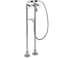 CISAL Barcelona Смеситель напольный для ванны с ручной лейкой, держателем, шлангом 150 см, цвет хром