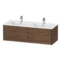 Duravit ME by Starck  Двойная раковина для мебели с перел., с 1 отв. под смес., 1300x490мм, Цвет: Белый
